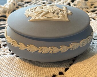 ウエジウッド、小物入れ⁉️かなり古いもの‼️ ヴィンテージ WEDGWOODジャスパー 小物入れ ケース ストーンウェア