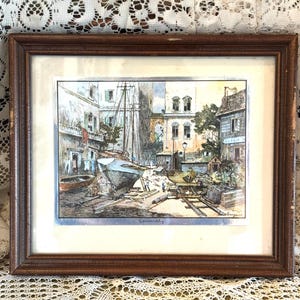 Framed Lionel Barrymore “Seaworthy” Foil Etching