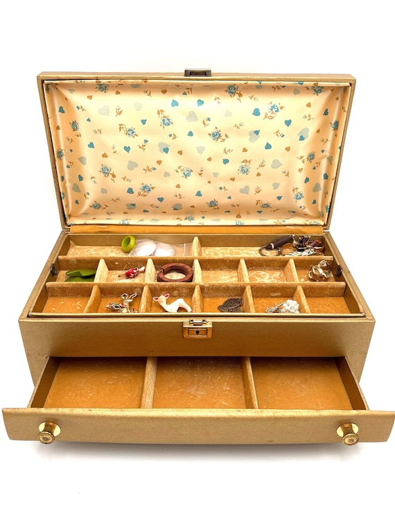 Vintage Lady Buxton Jewelry Box With Costume Jewelry Lot - Etsy