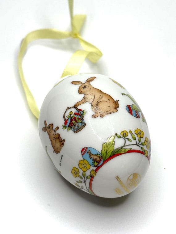 Vintage German Porcelain Hutschenreuther Easter Egg Ornament - Etsy