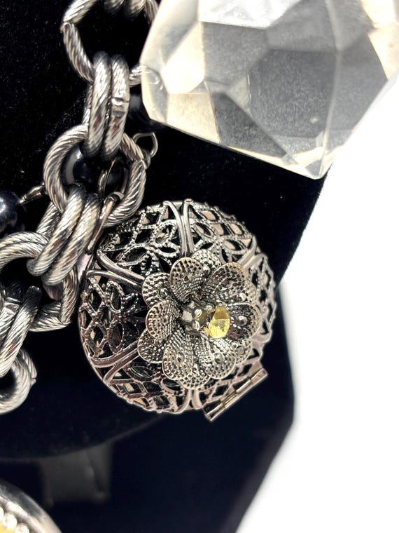 Multi Charm Double Stranded Mixed Media Necklace - image 3