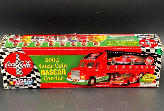 Vintage Collectible Coca Cola NASCAR Carrier Truck and Race Car - Etsy