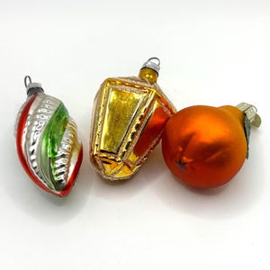 Set of 3 Mercury Glass Christmas Ornaments
