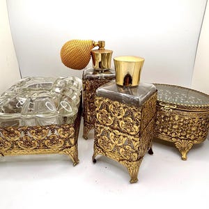 Hollywood Regency Vanity Set