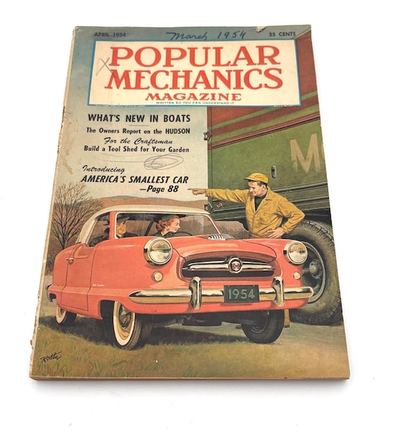 Vintage Collectible April 1954 Popular Mechanics Magazine