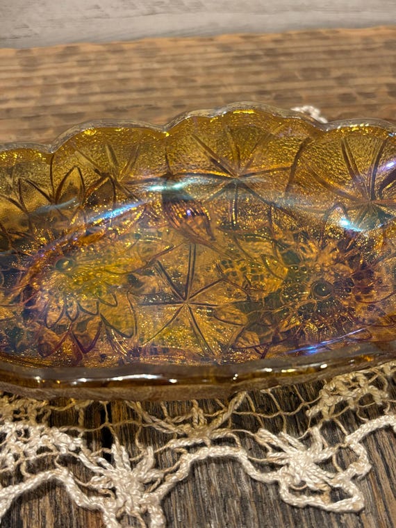 ヴィンテージカーニバルガラス皿 - Etsy 日本
