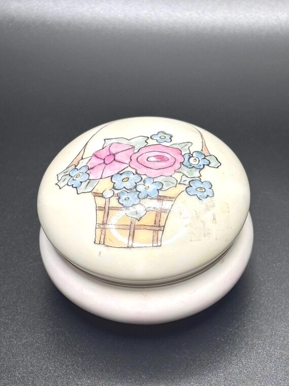 Vintage Nippon Porcelain Trinket Dish: Iridescent Luster Finish