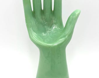 Vintage Jadeite Glass Hand Ring Holder