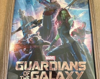 Gerahmtes Poster mit Gaurdians of the Galaxy Motiv
