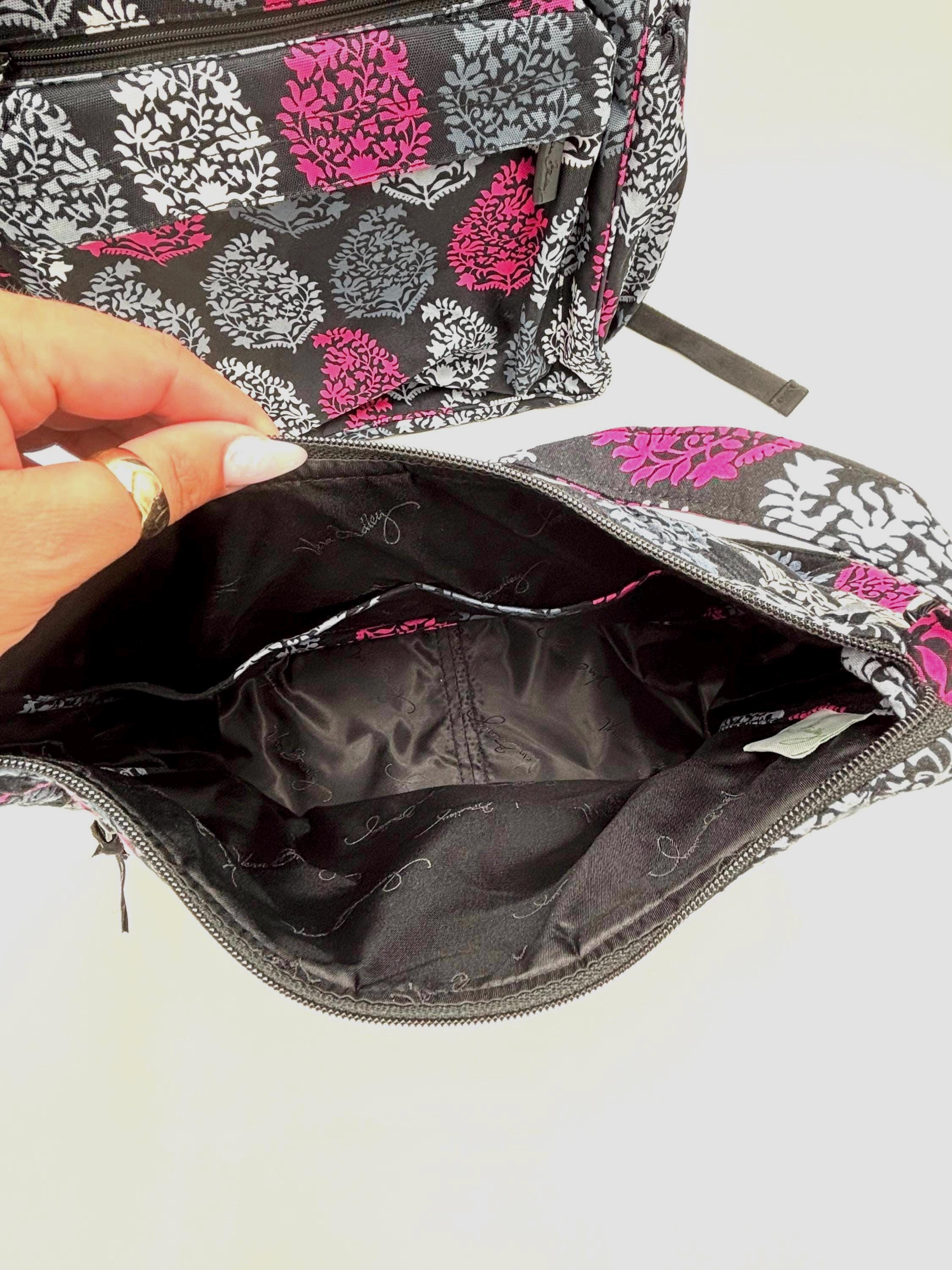 Vera Bradley Northern lights Backpack/laptop bag.  Black pink and gray Vera Bradley Northern Lights Large Backpack Computer Carry  main image 4