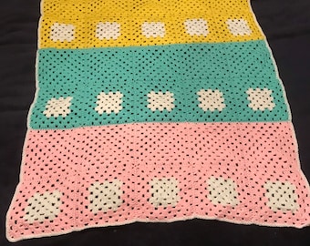 Baby Blanket Throw Crochet Afghan    --- So Sweet ---