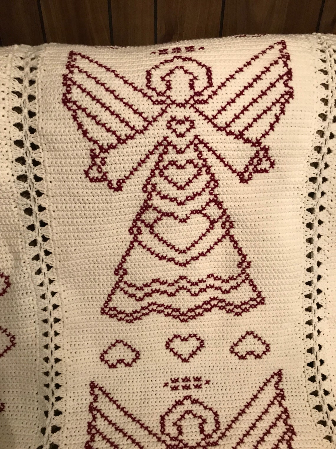 Angel Angel Angels Crochet Afghan Blanket Throw Etsy 日本