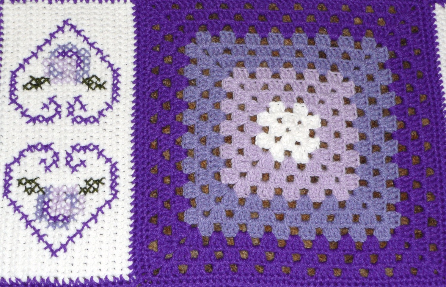 Hearts of Love Crocheted Afghan Afghans Throw nice Lap Size Etsy