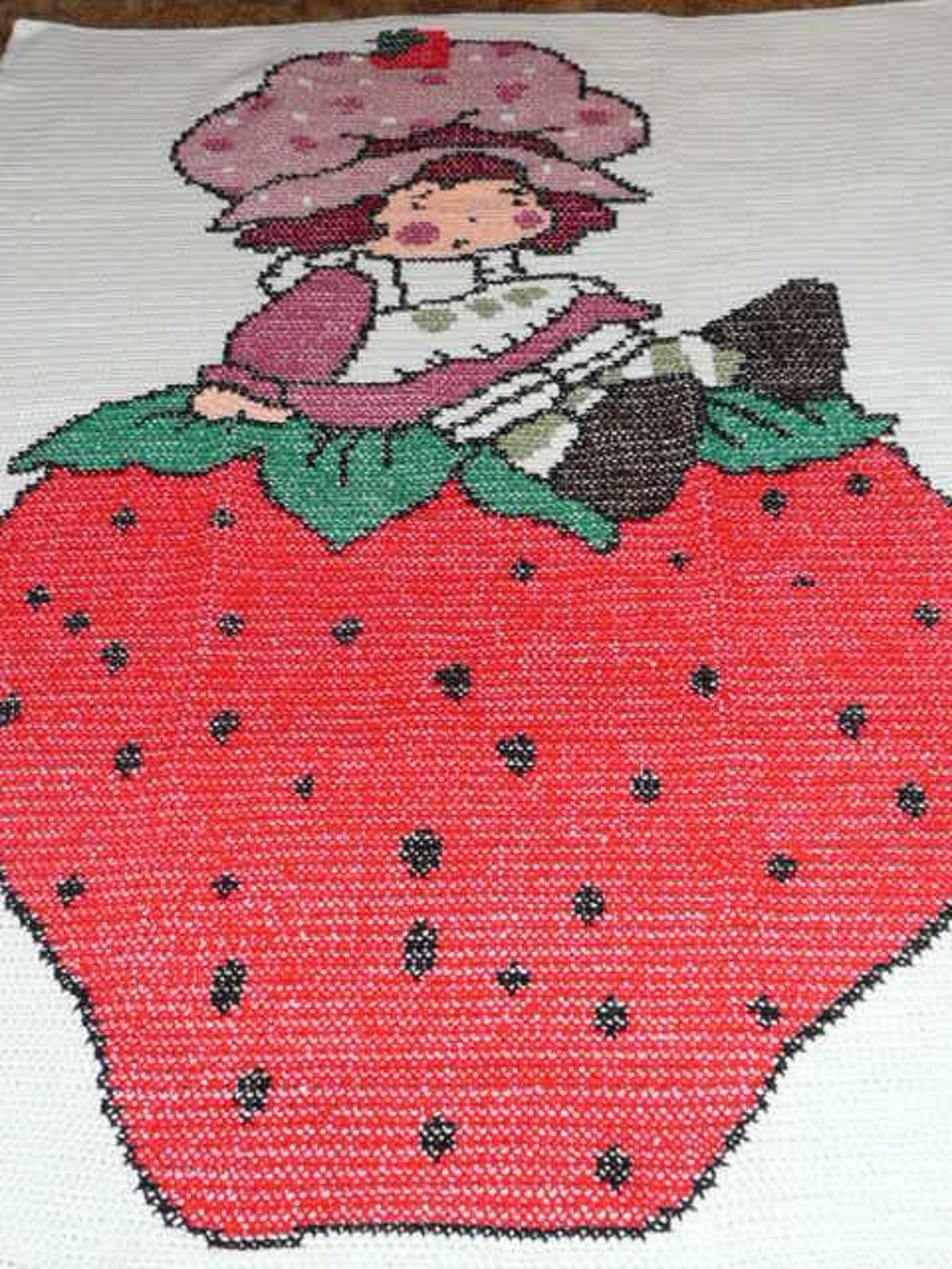 Strawberry Shortcake so Sweet Crochet Afghan Blanket Throw Etsy