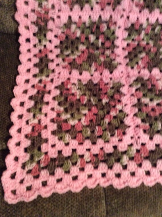 pink camo baby blanket