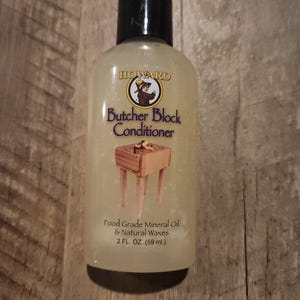 Howard Butcher Block Conditioner - Food Grade Mineral Oil amd Natural Waxes- 2 oz.