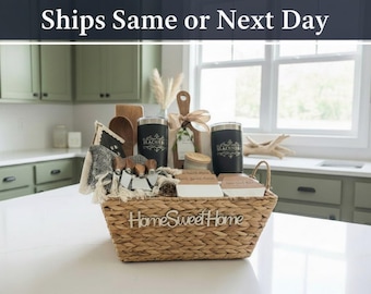 New Home Gift Premium Housewarming Personalized Engraved Gift Basket Real Estate Agent Closing Set Charcuterie Board Bundle