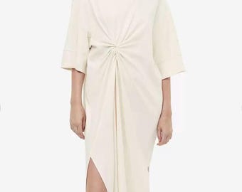 Beige Linen Dress | Minimal Natural Linen Blend Button up Dress Zara  Minimal Tank Dress Boho Dress Small - Etsy