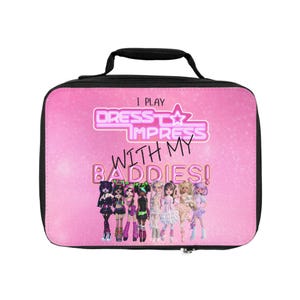 Ich spiele Dress to Impress mit meinem BADDIES DTI Dress to Impress Roblox Fashion Game Lunch Bag