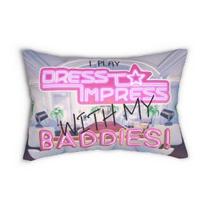 Ich spiele Dress to Impress mit meiner BADDIES DTI Dress to Impress Roblox Fashion Game Lendenkissen