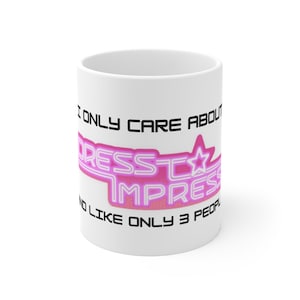 Ich nutze nur Dress to Impress und mag nur 3 Personen DTI Dress to Impress Roblox Fashion Game 11oz Keramik-Kaffeebecher