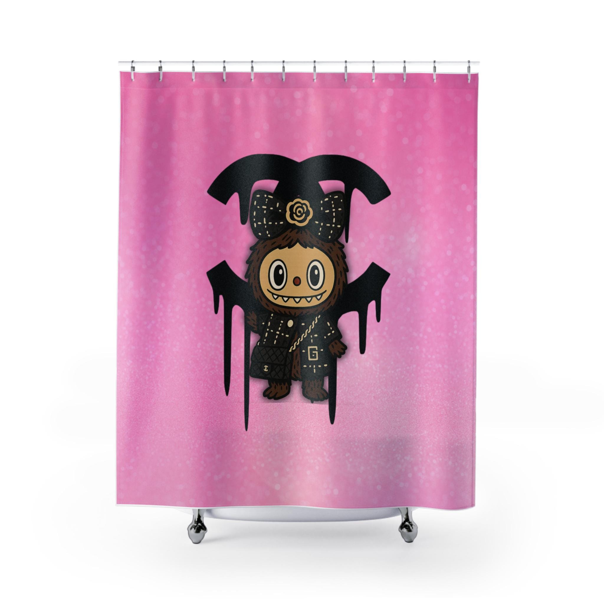 Labubu Shower Curtain Cute Monster Bathroom Decor Character Bath Curtain Gift for Fans Fun and Stylish Home Accent for Collectors