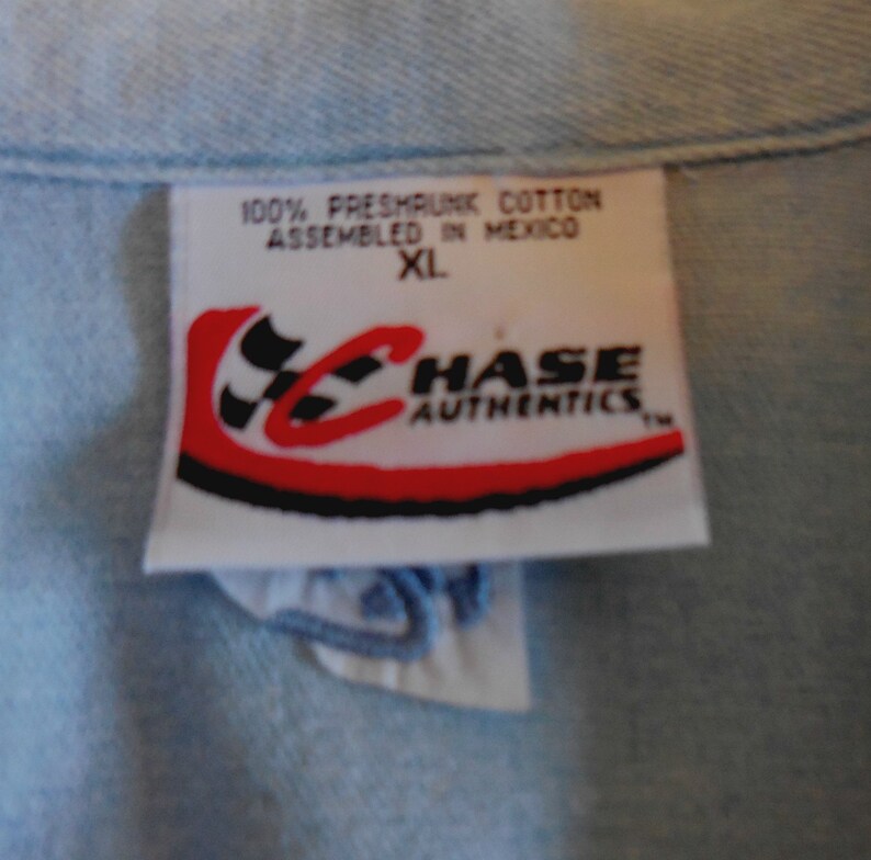 Embroidered with No Size XL 8 Dale Earnhardt Vintage Dale Earnhardt Sleeveless Bleached Denim Shirt