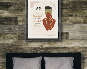 Black Girl Silhouette Art: Inspirational Affirmations (Digital Download)