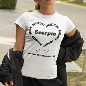 Skorpion Sternzeichen T-Shirt perfekt für Astrologie-Enthusiasten - Astrologie Shirt, Horoskop Geschenk, positive Energie