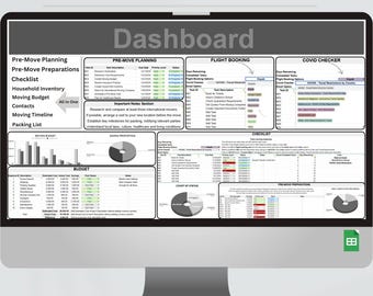 Comprehensive International Moving Checklist, Customisable planner, Cost-effective Budget tracker, Organized moving timeline for travelers