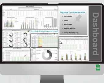 Comprehensive Productivity Planner: Habit, Mood & Meal Tracker (Digital Download)