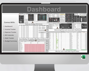 Pay Period Financial Tracker: Budget Dashboard Template (Digital Download)
