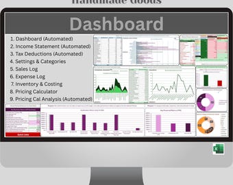 Automated Bookkeeping Spreadsheet for Etsy Sellers | Handmade Business Accounting Template | Small Business Finance Planner