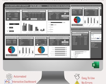 Event Planner Excel Template: Automated Dashboard, Small Business Tracker