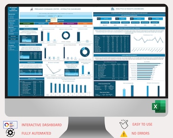 Freelance Business Excel Template, Client & Finance Tracker (Digital Download)