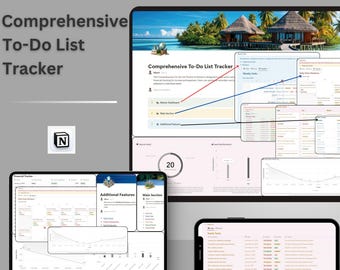 Notion Template: Daily Schedule, Task Tracker, & Habit Tracker (Digital Download)