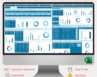 Excel Project Management System | Gantt Chart Dashboard (Digital Download)