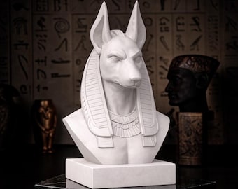 Anubis Bust STL Egyptian God Statue 3D Print Ancient Egypt Sculpture