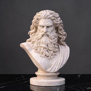 Popiersie Zeusa STL Grecki Bóg Rzeźba 3D Drukowana Mitologia Dekoracja Klasyczna Figurka