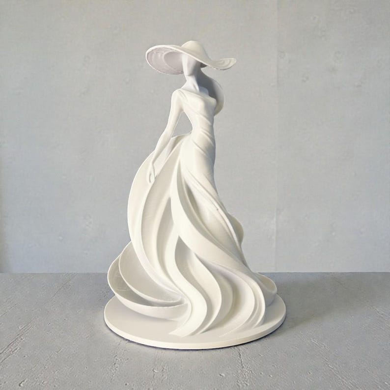 Abstract Woman Sculpture STL Modern Art Statue 3D Print File - Etsy