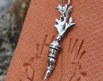 Carrot Garden Charm, Botanical Jewelry