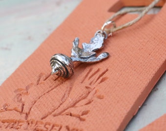Turnip Garden Charm Necklace, Botanical Jewelry