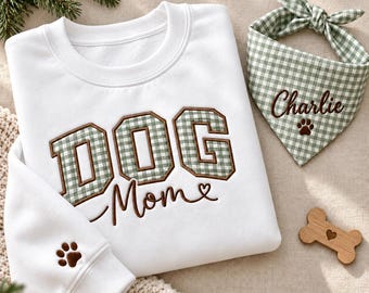 Personalized Dog Sweater With Name,Custom Embroidered Pet Scarf,New Puppy Gift,Gift for dog mom