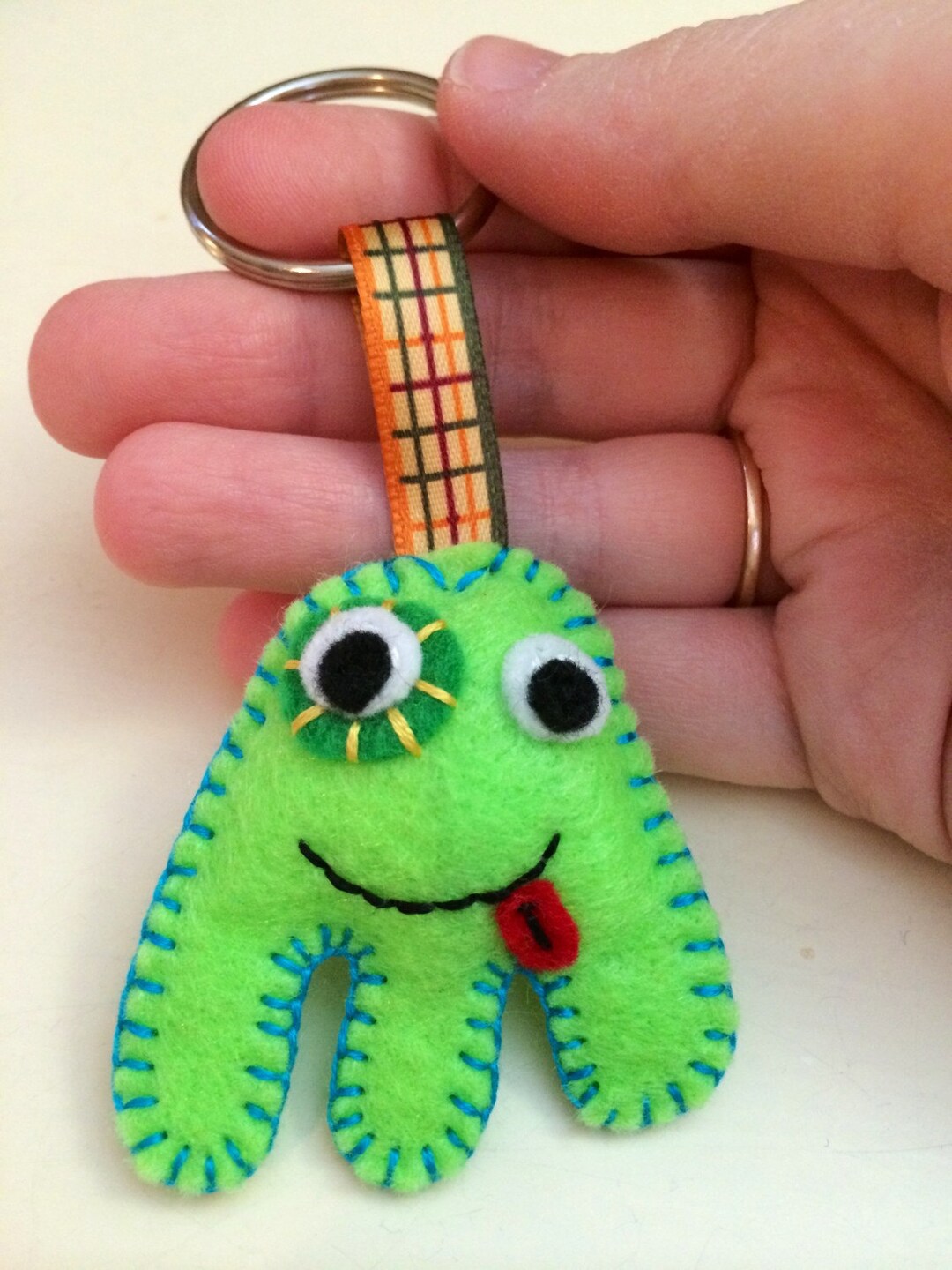 Triassic Tripoda Eco Felt Plush Keychain Geeky Keychains Monster Slime ...
