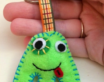 Triassic Tripoda Eco Felt Plush Keychain Geeky Keychains Monster Slime