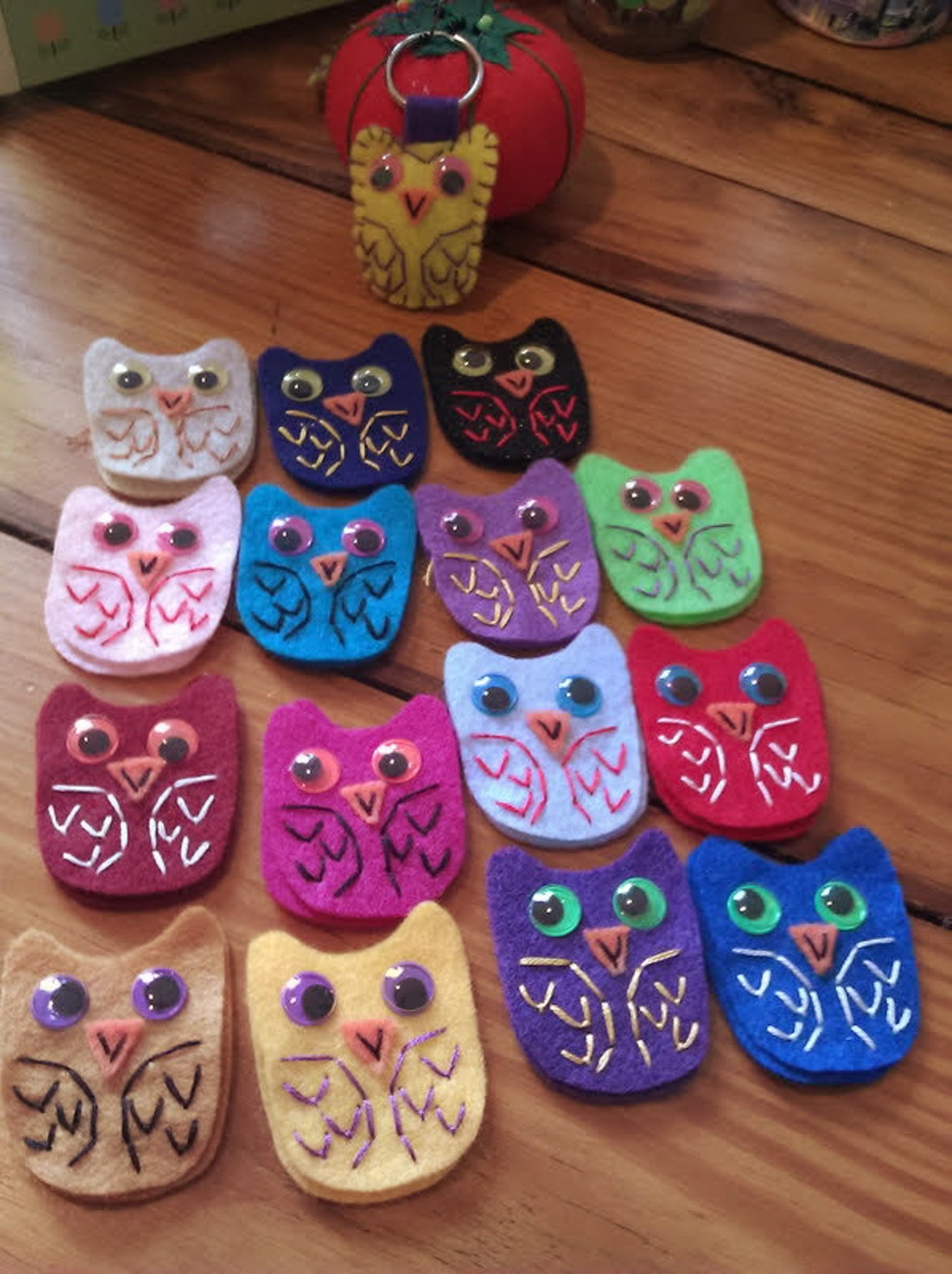 Sweet Owlets Eco Felt Plush Owl Keychain Charm Etsy