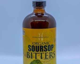 Paquete de guanábana natural de 16 oz que incluye una mezcla de hierbas amargas de guanábana de moringa, cúrcuma, ashwaghanda, hierba de cabra y más para un bienestar total