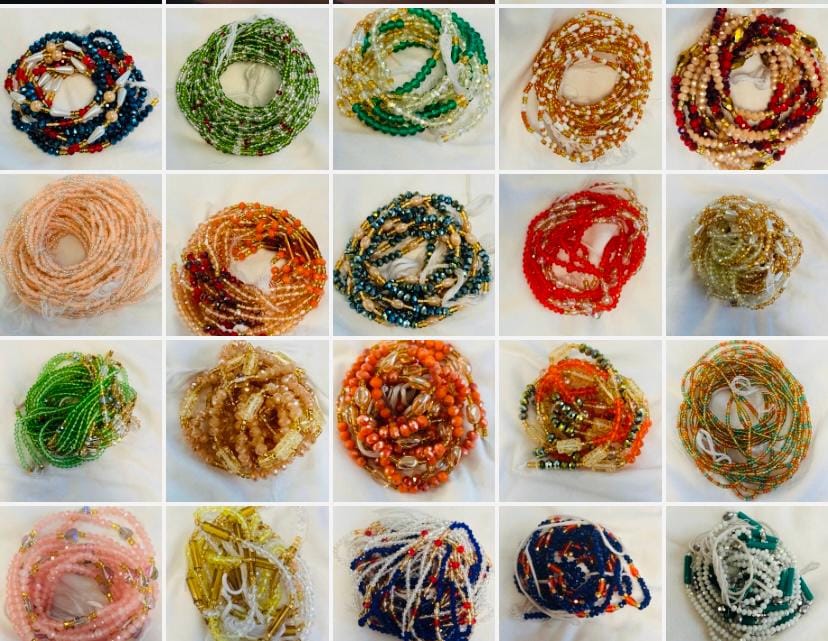 Authentic Ghana Waist Beads for Waist, hands and Ankles- Home of all traditional beads.