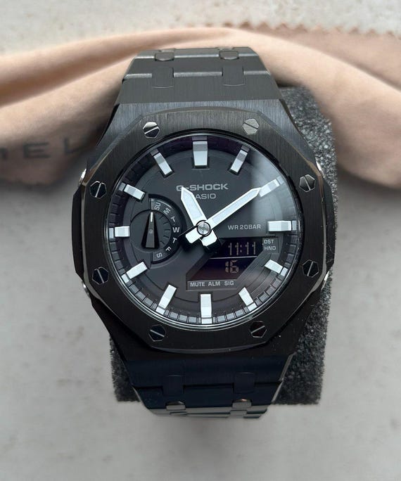 Casio G-shock - Black\white - GA-2100 Custom | Men's Watch - Etsy