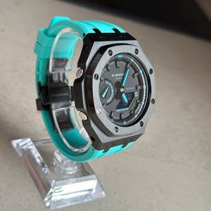 Casio G-Shock - Bleu clair Noir - GA-2100 Custom | montre pour hommes